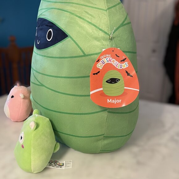 Halloween Squishmallow Major Green Mummy Large - 2022 Exclusive Rare size - New! - Picture 6 of 7